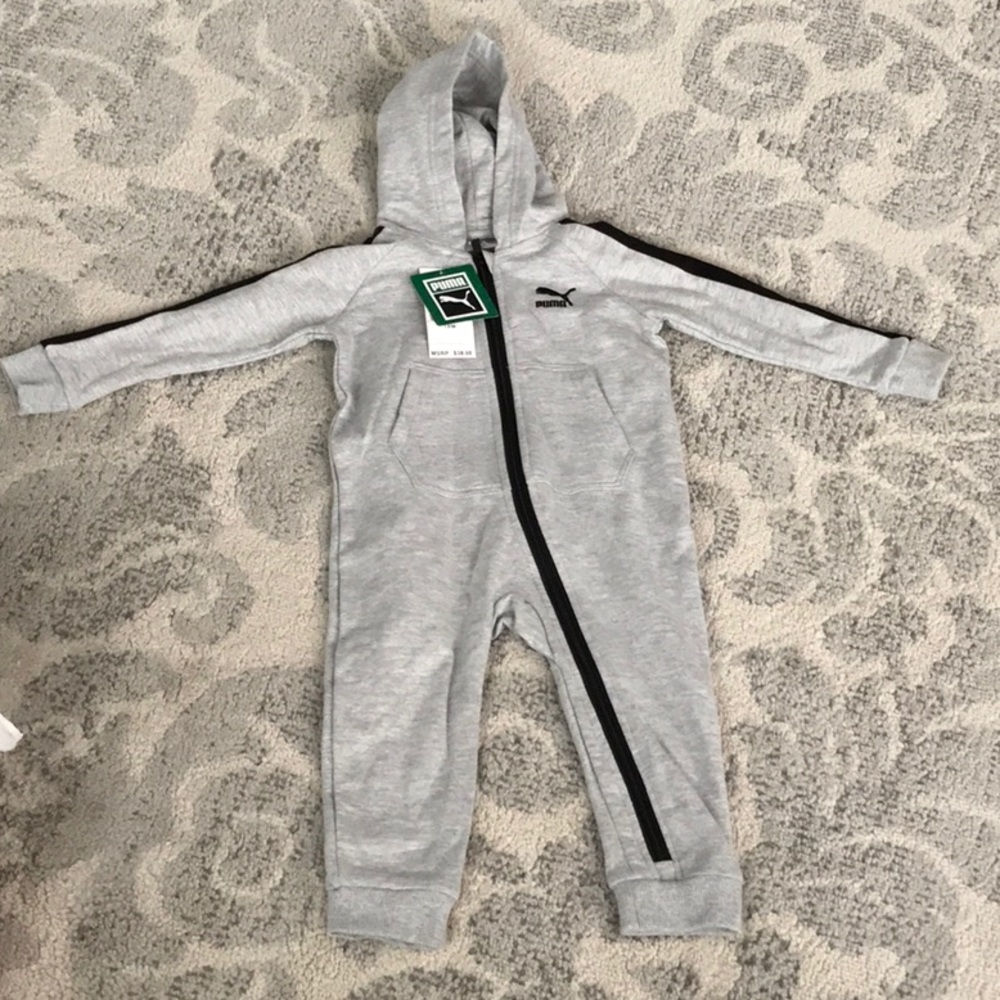 Puma Baby Boy Hooded Coverall Size 18 Months
